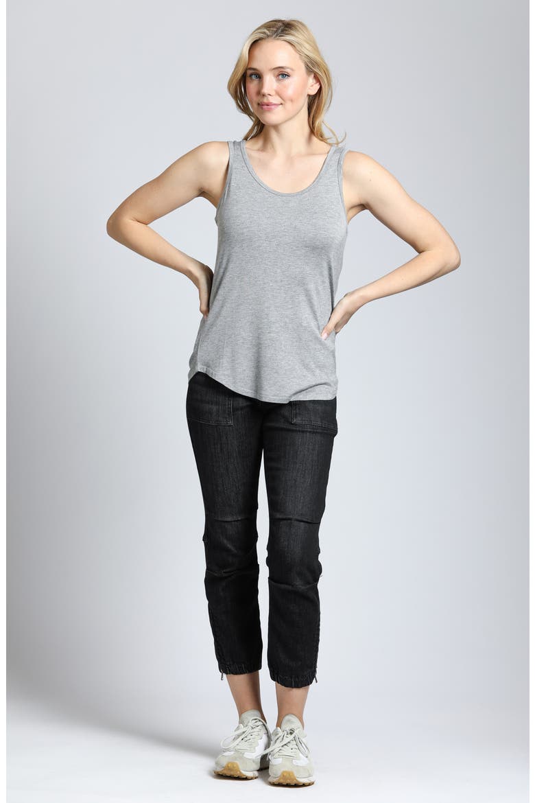 Perfect Fit Scoop Neck Tank, Alternate, color, HEATHER GREY