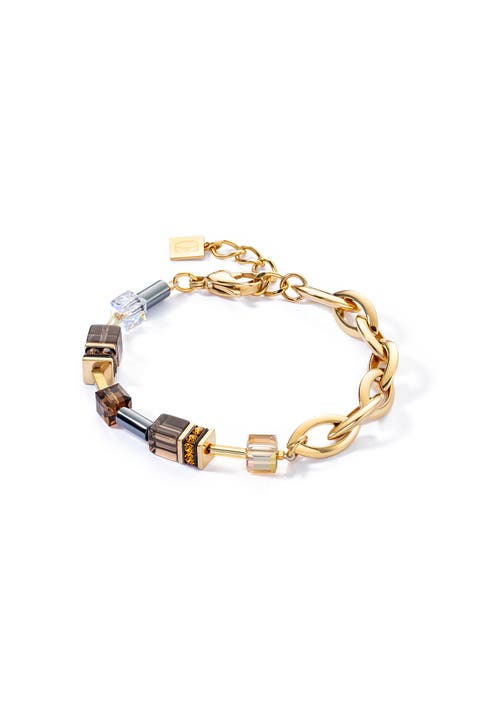 Geocube Chunky Chain Gold Bracelet