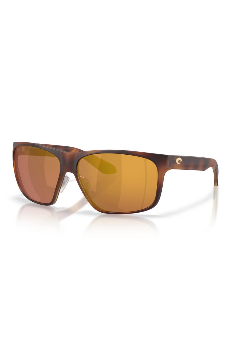 Trades 60mm Polarized Square Sunglasses, Alternate, color, TORTOISE / GOLD MIRROR 580P