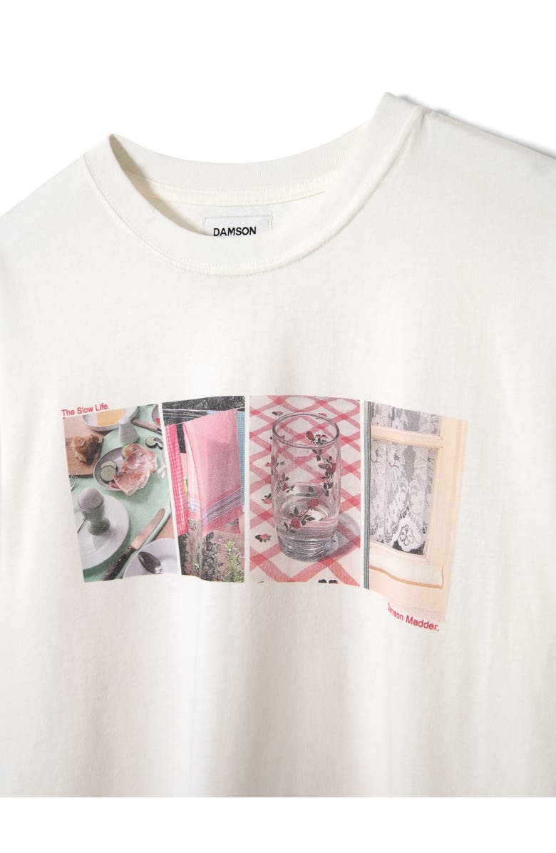 Damson Madder Slow Life Crossword Graphic T-Shirt, Alternate, color, Off White