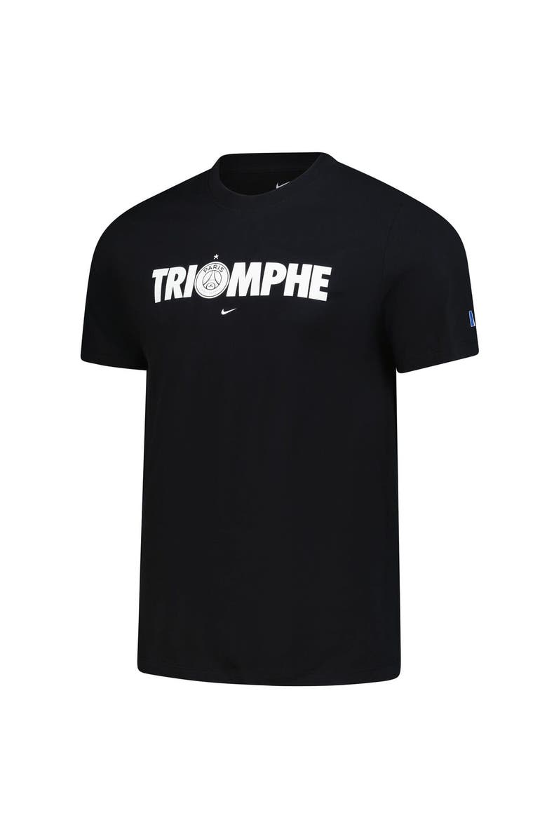 Nike Men's Nike Black Paris Saint-Germain 2025 Champions of Europe Triomphe T-Shirt, Alternate, color, Black