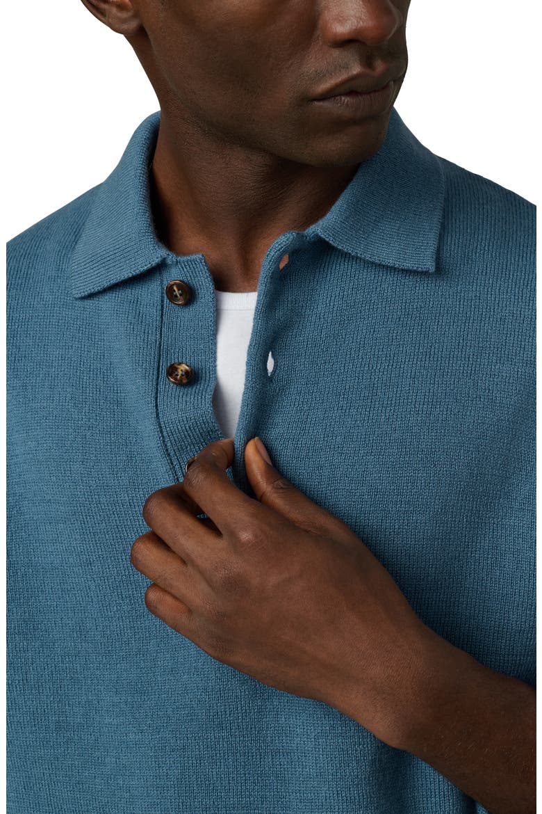 Long Sleeve Wool Polo Sweater, Alternate, color, BLUEFIN