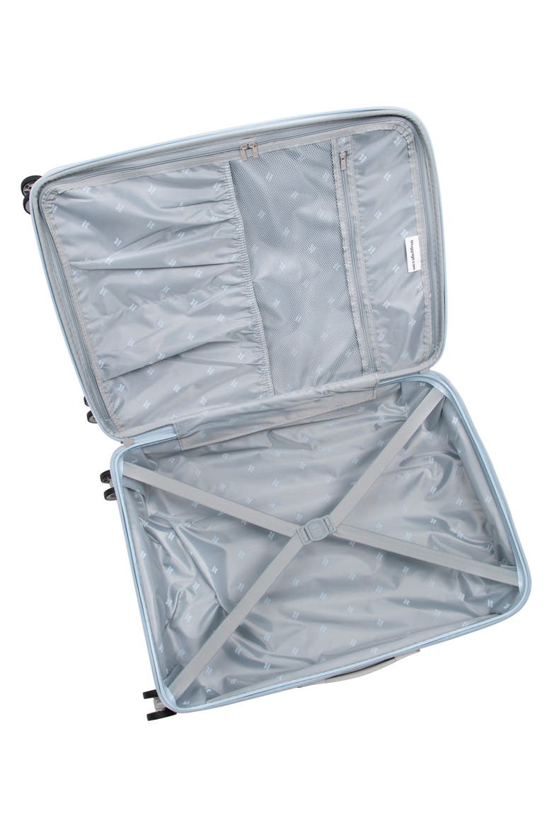 Glitzy 27-Inch Softside Spinner Luggage, Alternate, color, BALLAD BLUE