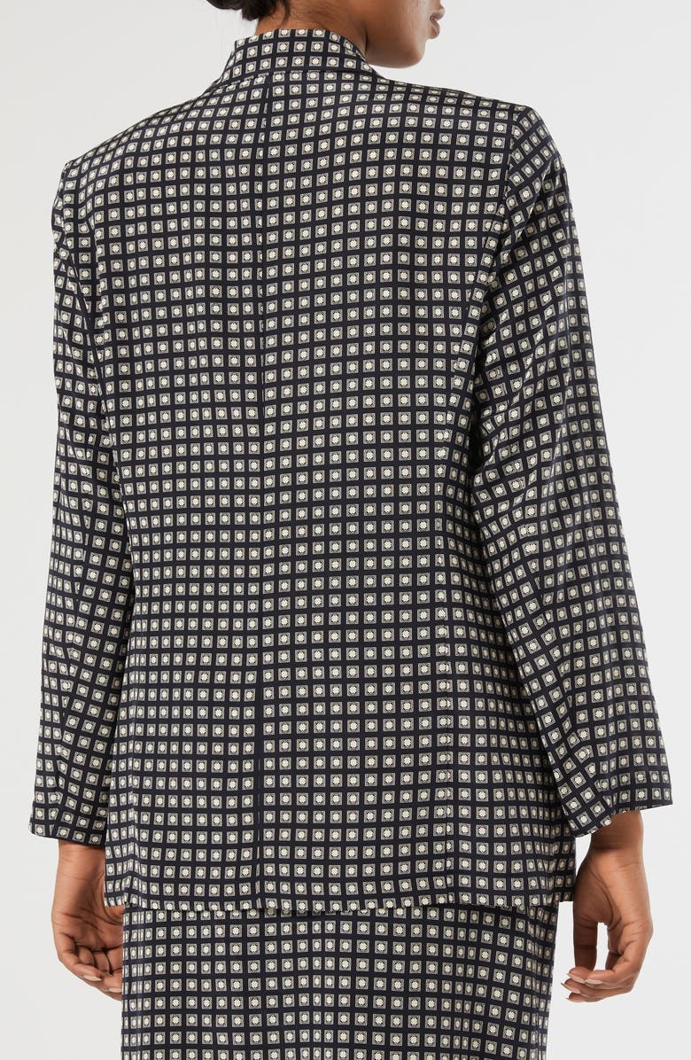 Marina Rinaldi Umano Silk Blazer, Alternate, color, Midnight Blue