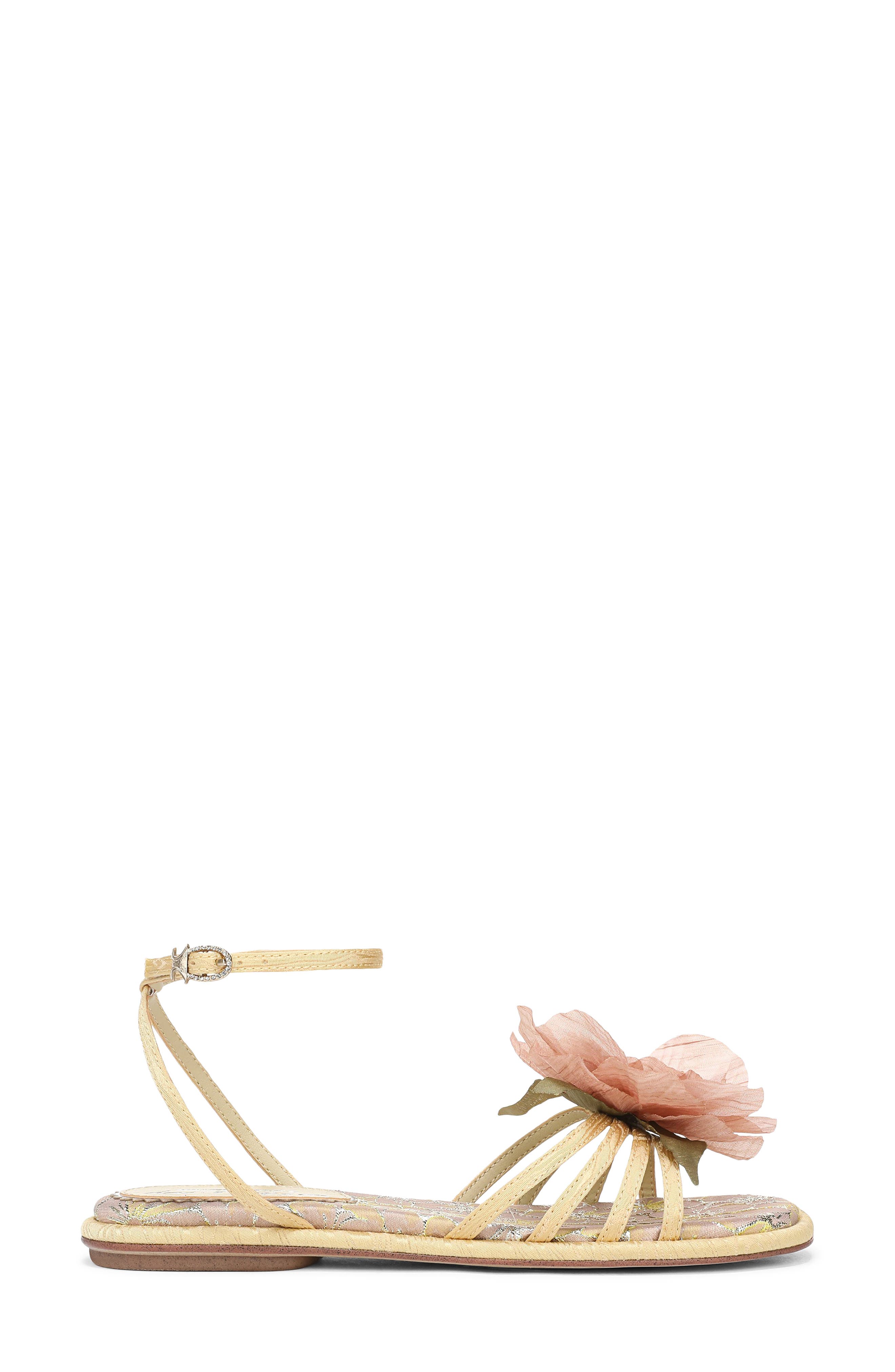Circus NY by Sam Edelman Olana Flower Sandal, Alternate, color, Dusty Yellow/ Ballet Blush