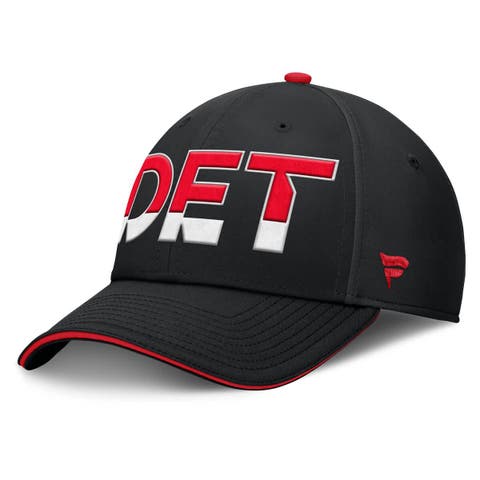 Men's Fanatics Black/Red Detroit Red Wings Authentic Pro Rink Team Code Flex Hat
