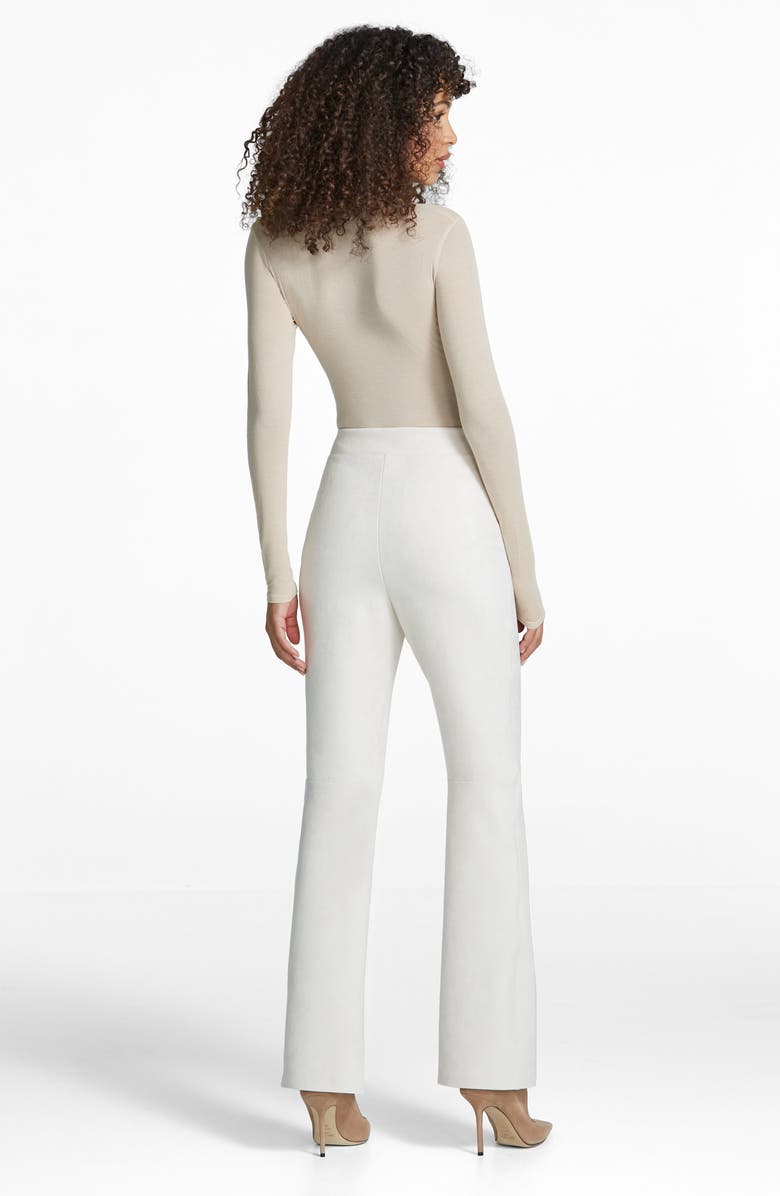 Commando Front Slit Faux Suede Leggings, Alternate, color, Bone