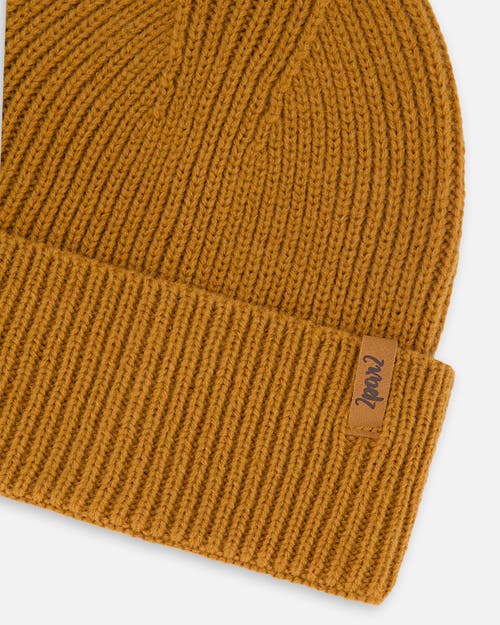 Deux Par Deux Mid-season Knit Hat In Brown