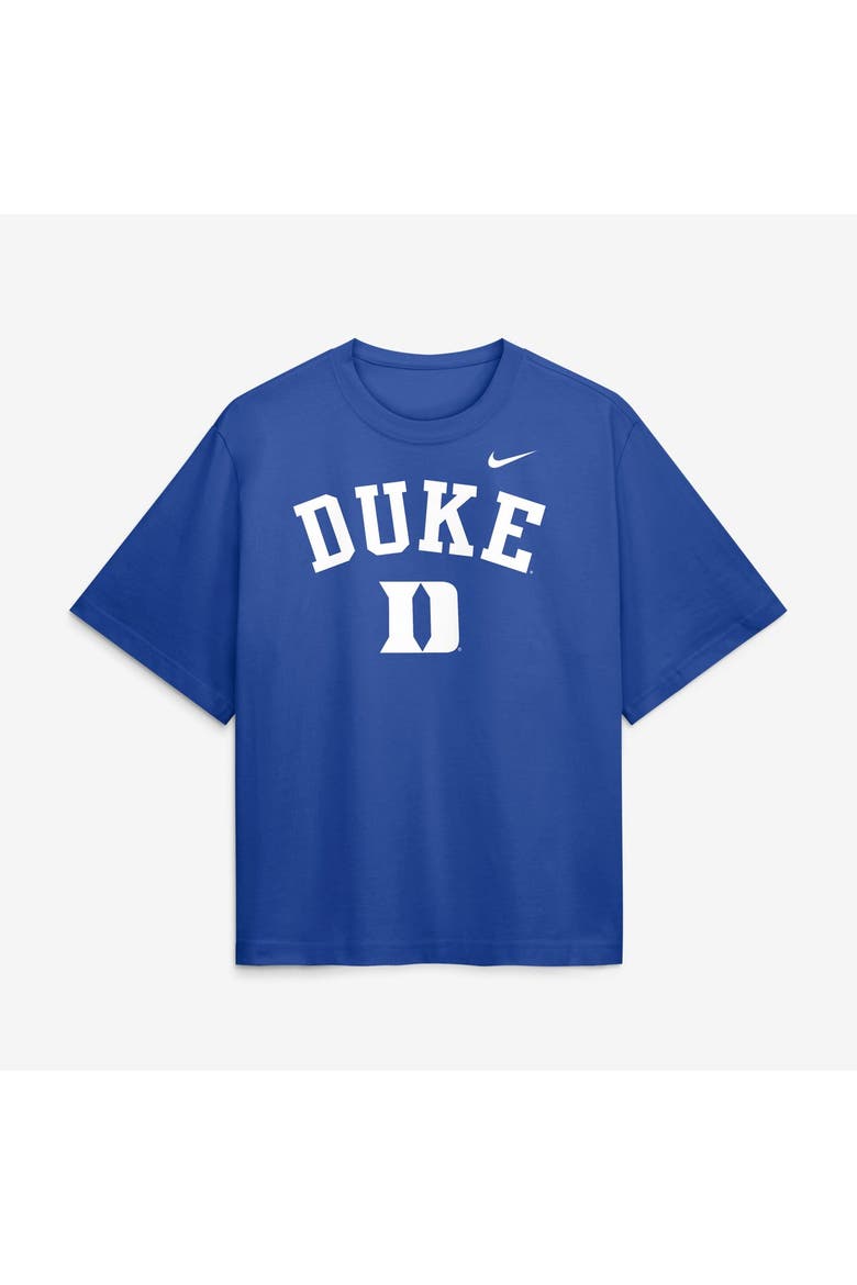 Women's Nike  Royal Duke Blue Devils Arch Logo Boxy T-Shirt, Main, color, Royal
