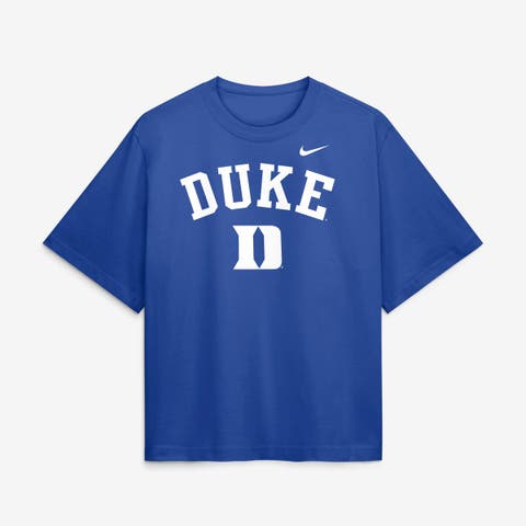 Women's Nike  Royal Duke Blue Devils Arch Logo Boxy T-Shirt