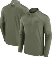FANATICS Men's Fanatics Branded Olive Oklahoma State Cowboys OHT Military Appreciation Titan Raglan Quarter-Zip Jacket