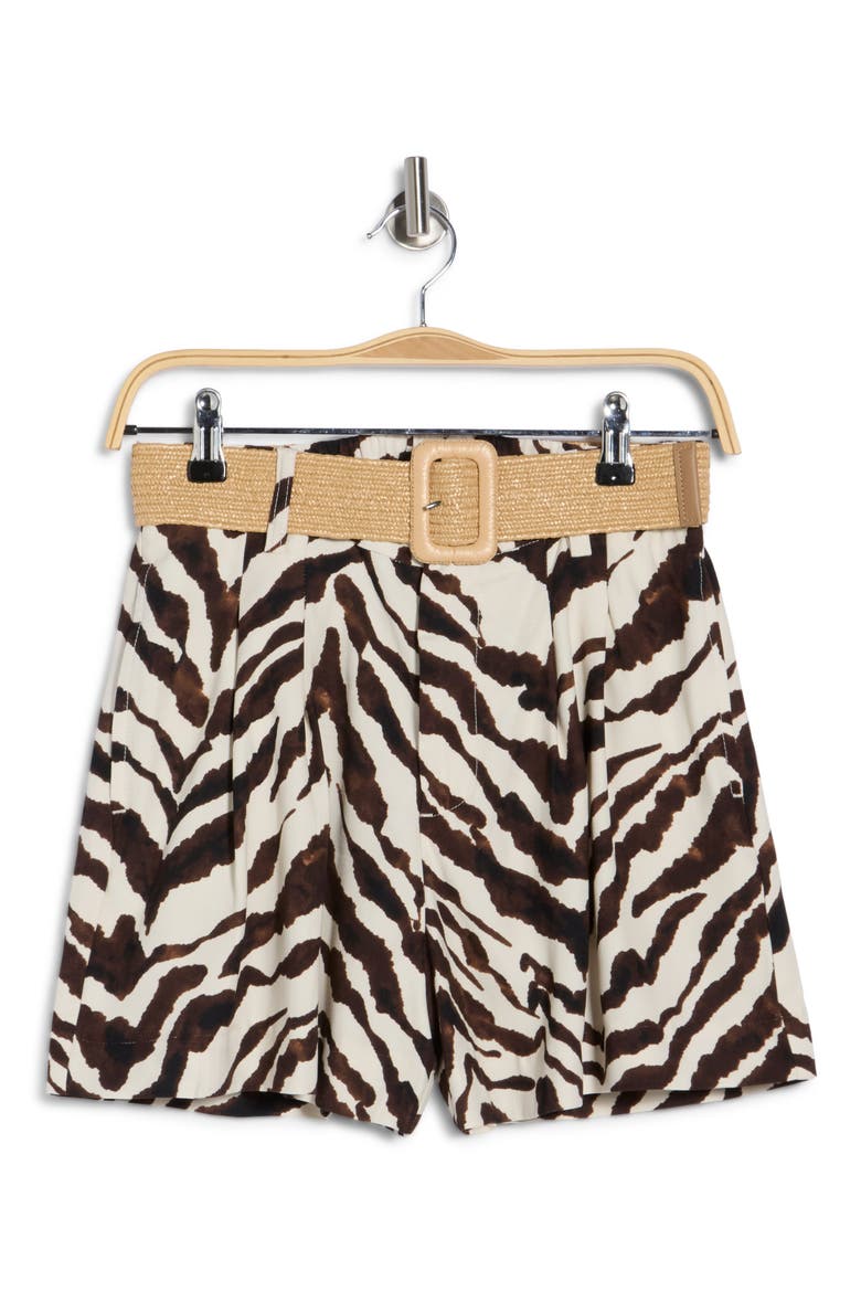 Scenic Route Belted Shorts, Alternate, color, RUN WILD GREEN