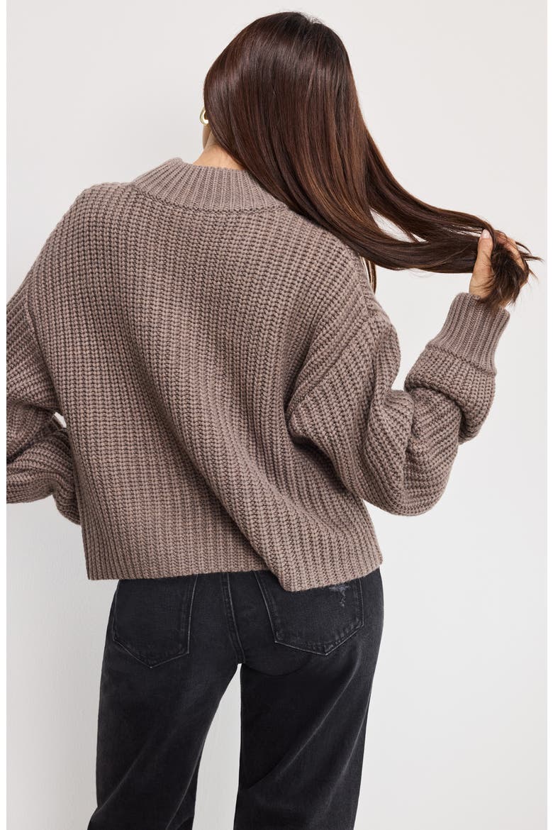 Chunky Mock Neck Sweater, Alternate, color, SMOKE