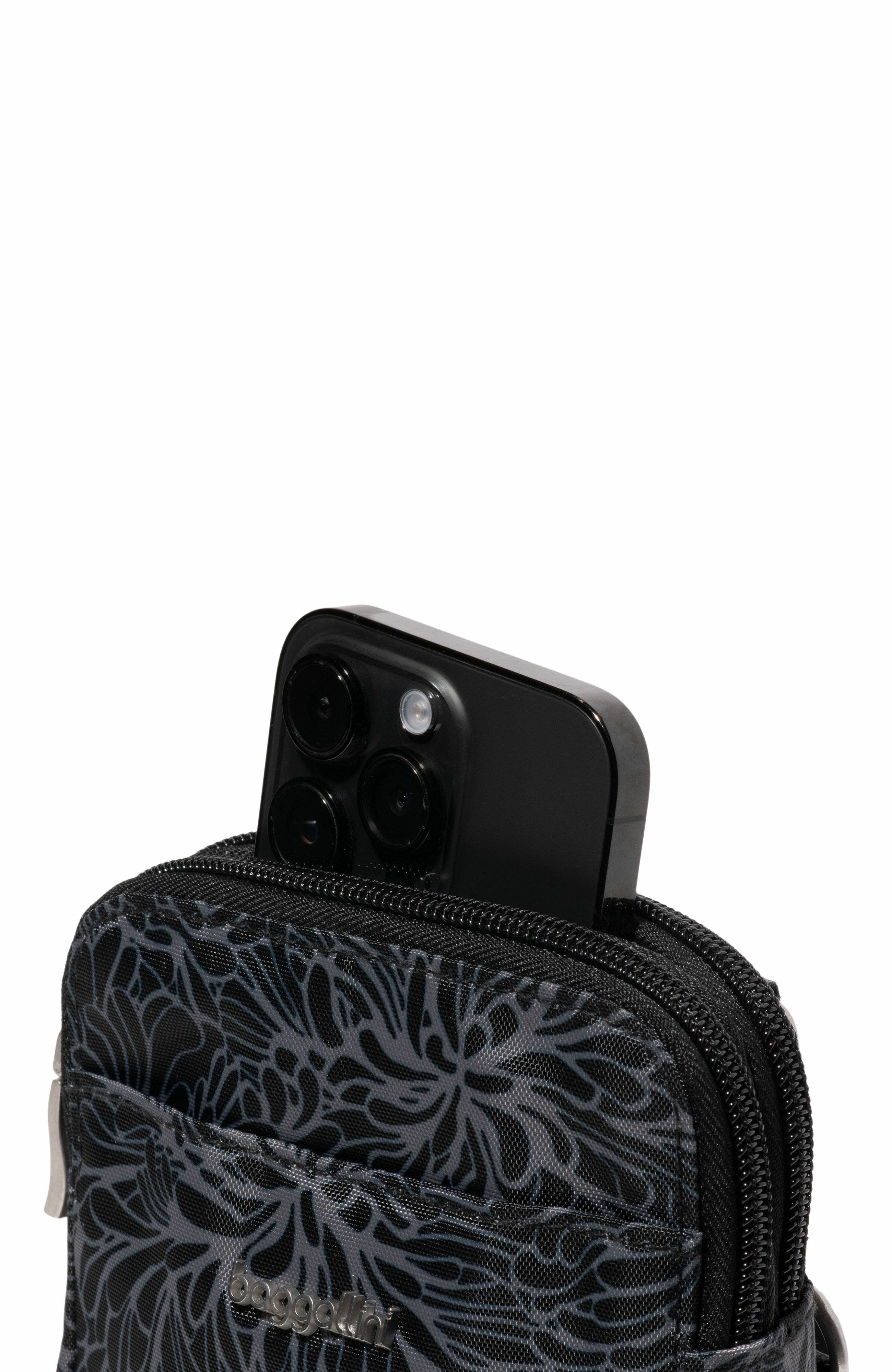 Modern Take Two RFID Crossbody Bag, Alternate, color, Midnight Blossom