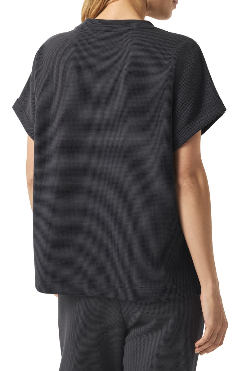 Splendid Waffle Scuba Knit Short Sleeve Sweatshirt, Alternate, color, 