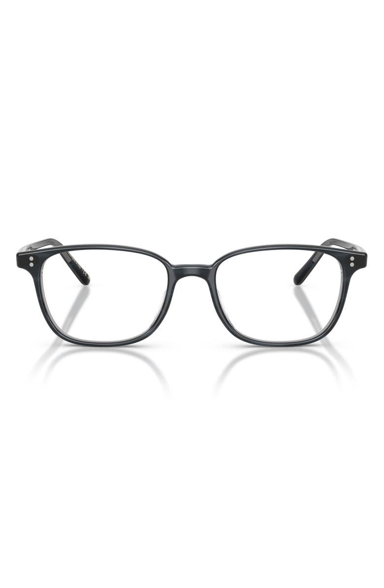 Oliver Peoples 53mm Square Optical Glasses, Main, color, Indigo Havana/ Demo Lens