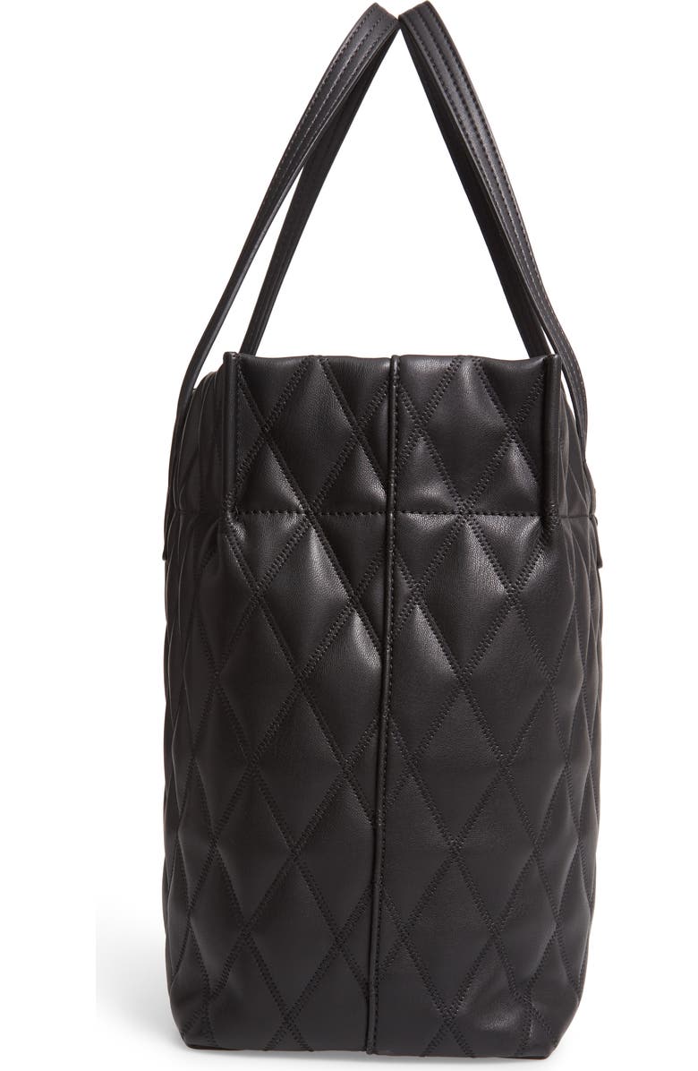 Givenchy Quilted East/West Faux Leather Shopper, Alternate, color,