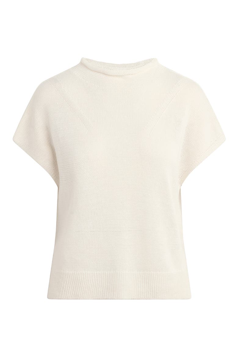 The Stevie Short Sleeve Linen Sweater, Alternate, color, OFF WHITE