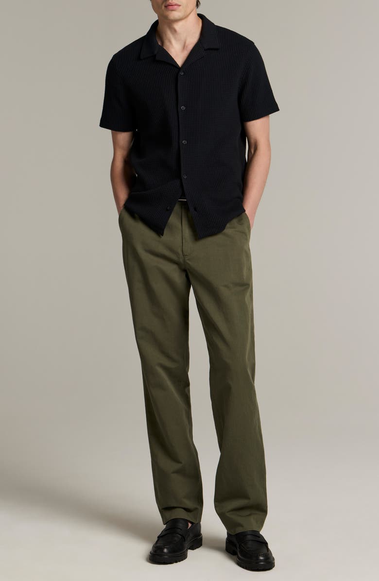 Vince Macro Cotton Blend Waffle Button-Up Shirt, Alternate, color, 