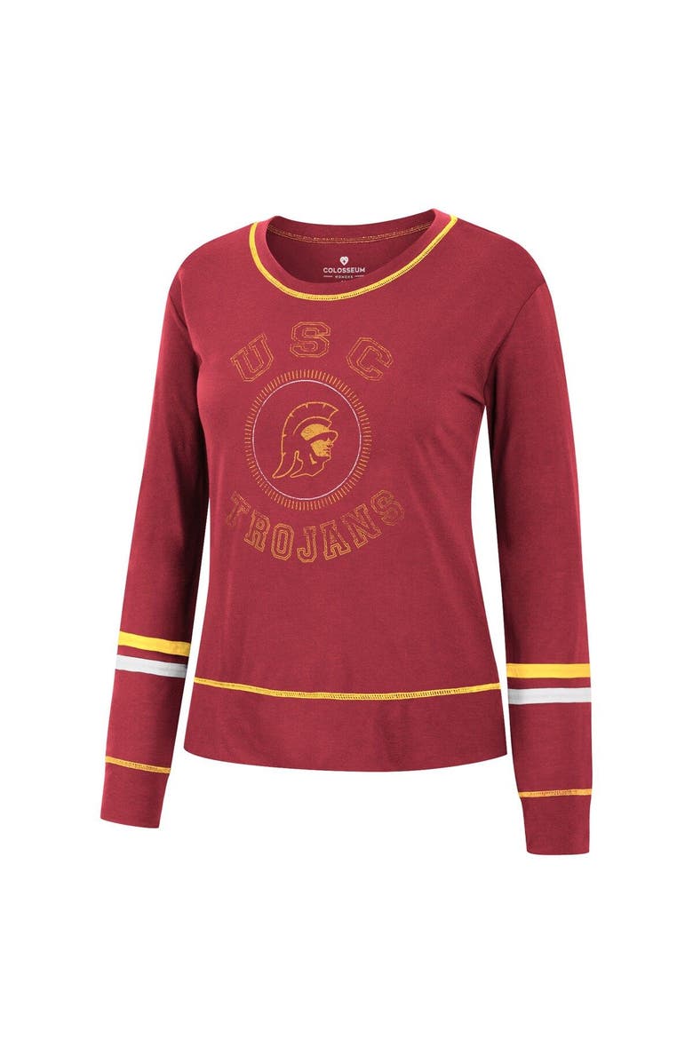 COLOSSEUM Women's Colosseum Cardinal USC Trojans Heathrow Super Soft Long Sleeve T-Shirt, Alternate, color, 