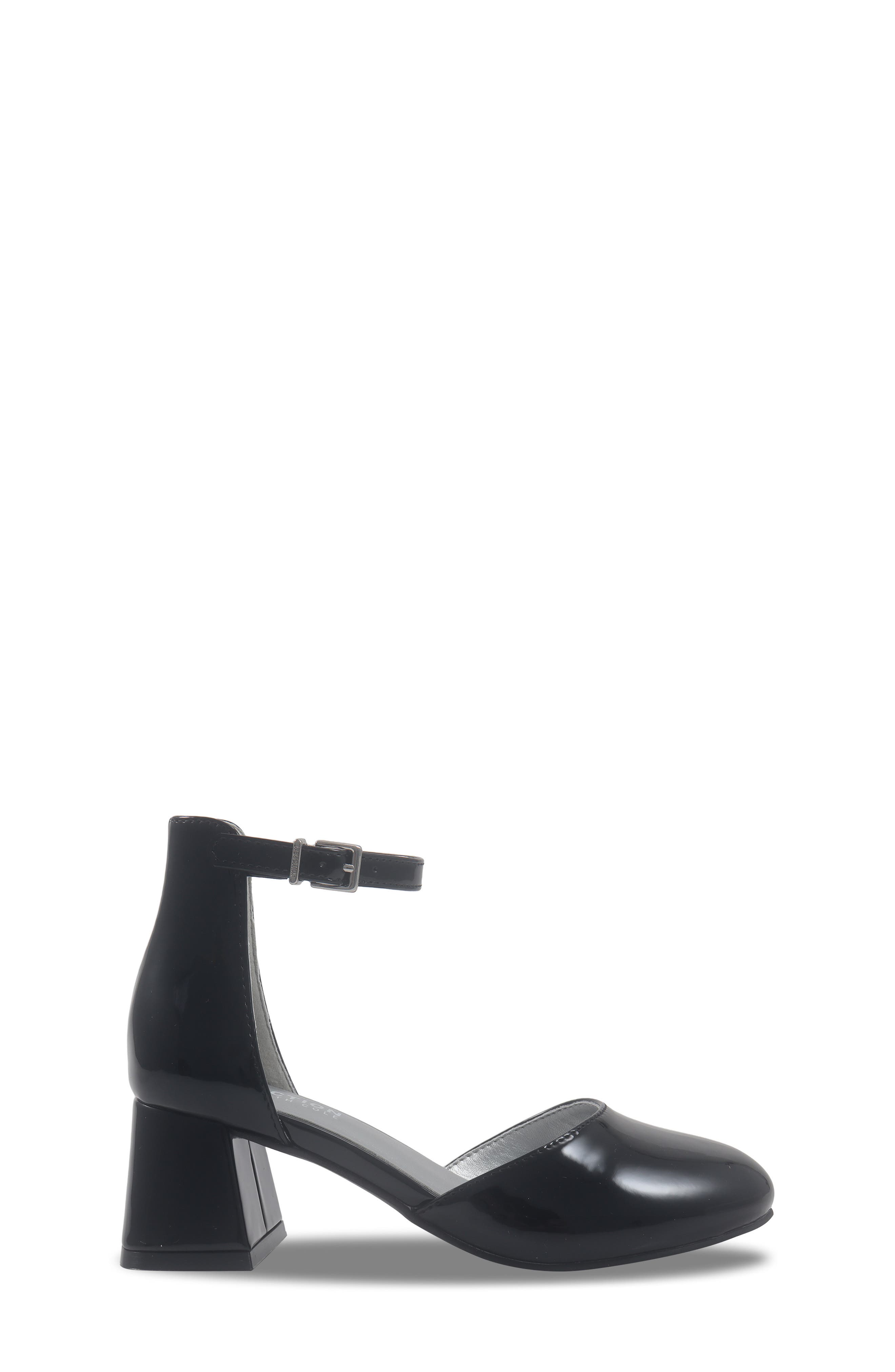 Kids' Tansie Ankle Strap Pump, Alternate, color, BLACK