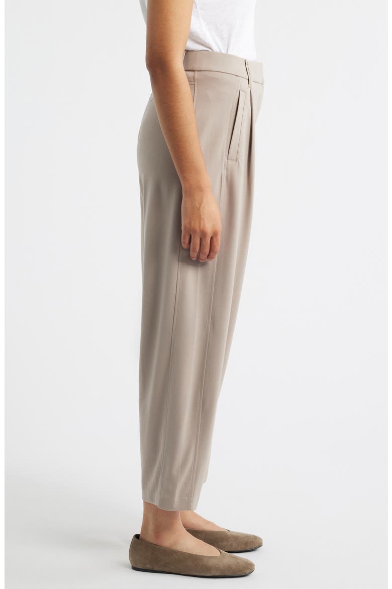 Ultra Skyrise Pleated Relaxed Barrel Leg Ankle Pants, Alternate, color, SIMPLY TAUPE