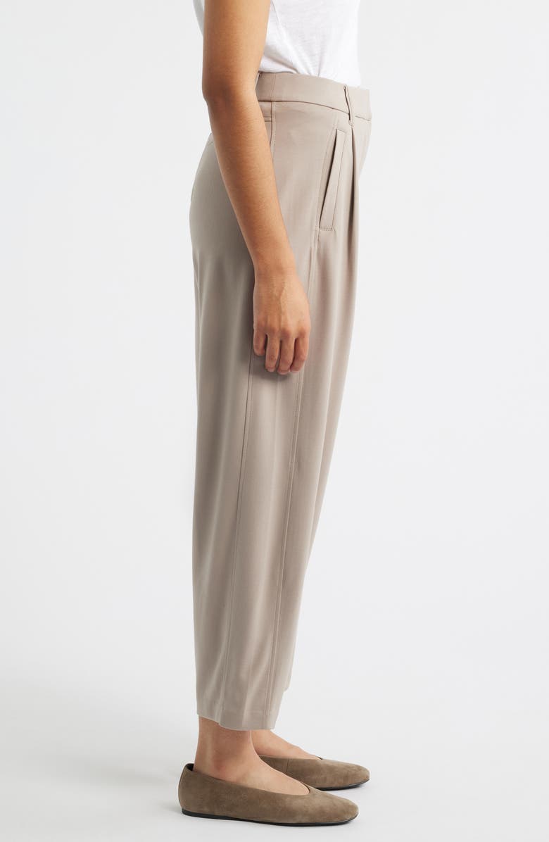 Wit & Wisdom Ultra Skyrise Pleated Relaxed Barrel Leg Ankle Pants, Alternate, color, Simply Taupe