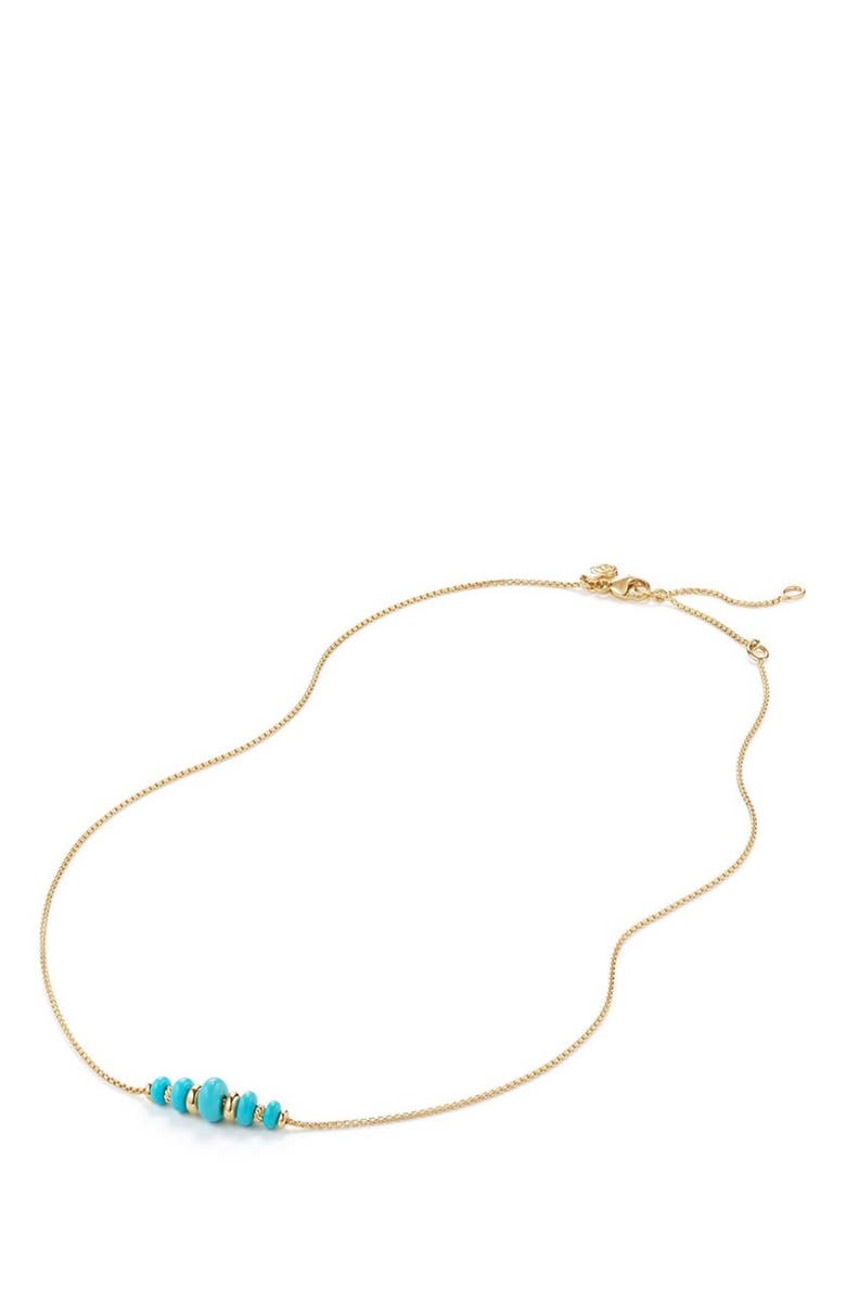 David Yurman Rio Rondelle Short Station Necklace in 18K Gold, Alternate, color, 