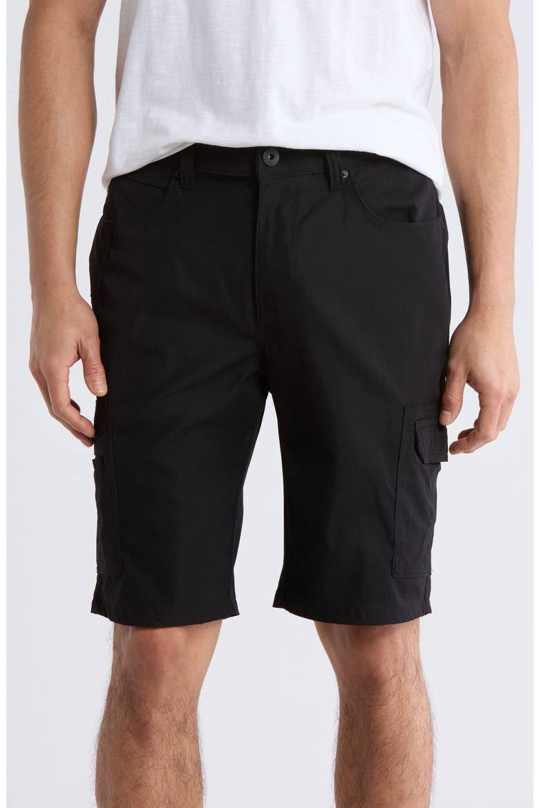 Water Resistant Cargo Shorts, Main, color, BLACK