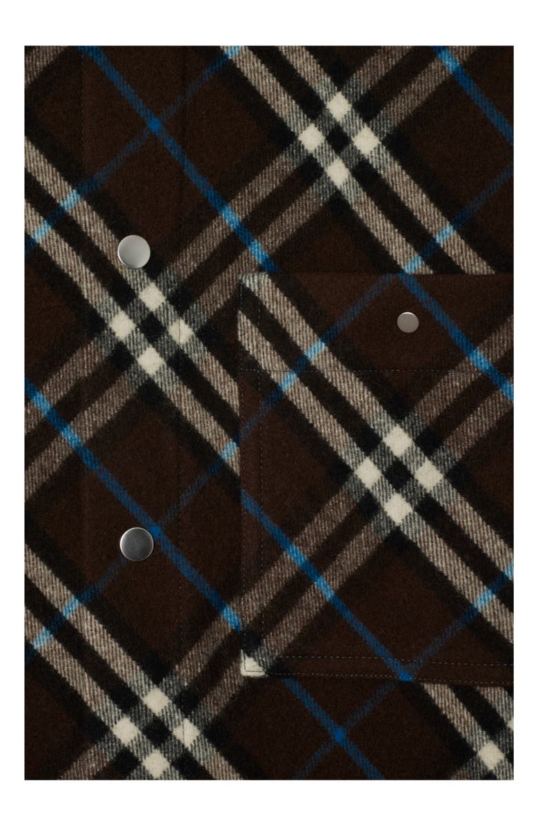 Burberry Oversized Check Wool Shirt, Alternate, color,