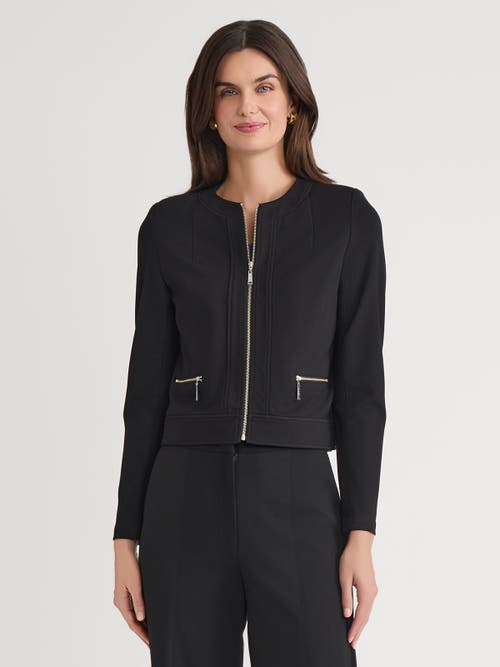 Misook Heritage Luxestretch Ponte Sport Jacket In Black