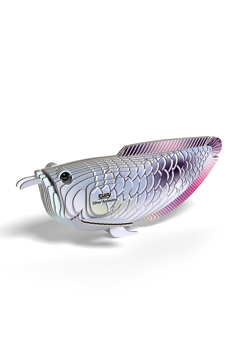 Eugy Puzzles Silver Arowana 3D Puzzle, Alternate, color, NO COLOR