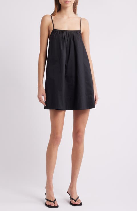 Lindsay Cotton Poplin Babydoll Minidress
