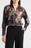 Halogen® Floral Button-Up Shirt