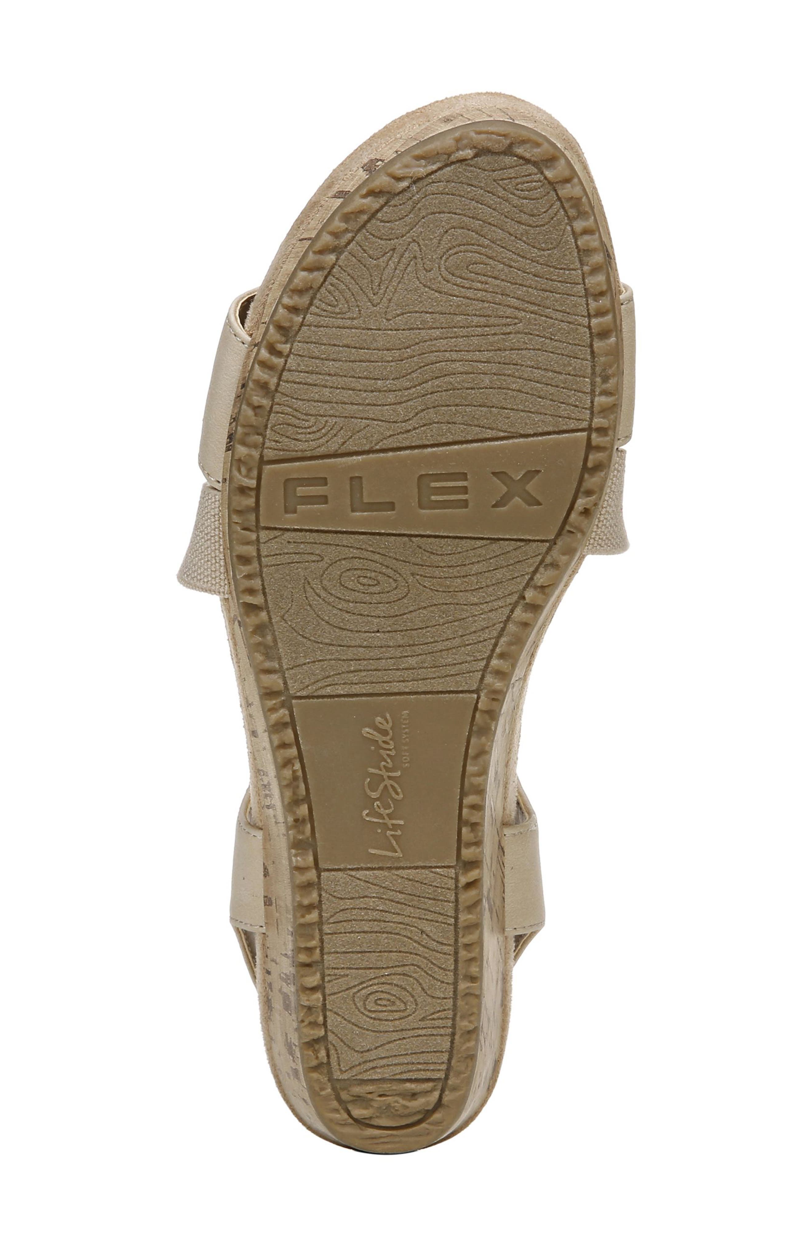 LifeStride Mexico Wedge Slingback Sandal, Alternate, color, Bone
