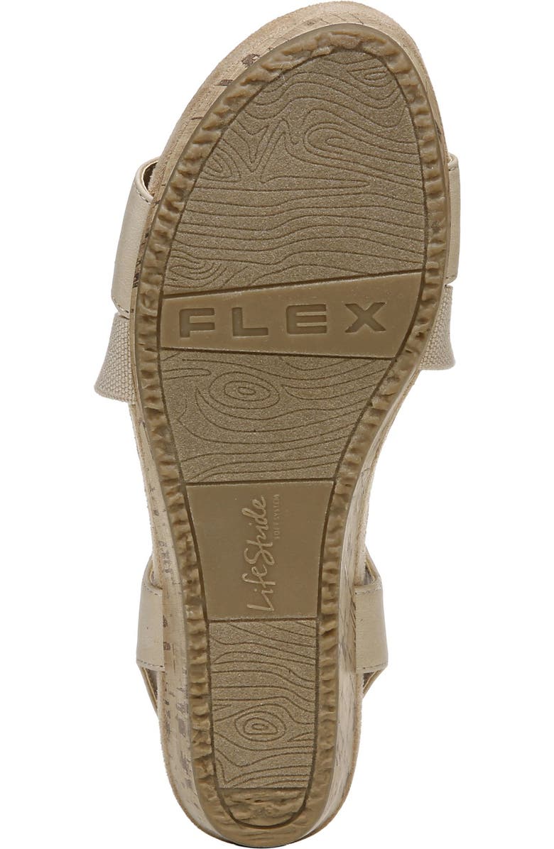 LifeStride Mexico Wedge Slingback Sandal, Alternate, color, Bone