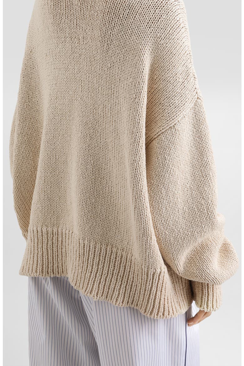 Slouchy Cotton Cardigan, Alternate, color, M0169 ECRU 4