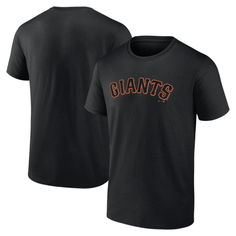 Men's Logo Athletic Black San Francisco Giants Wordmark T-Shirt
