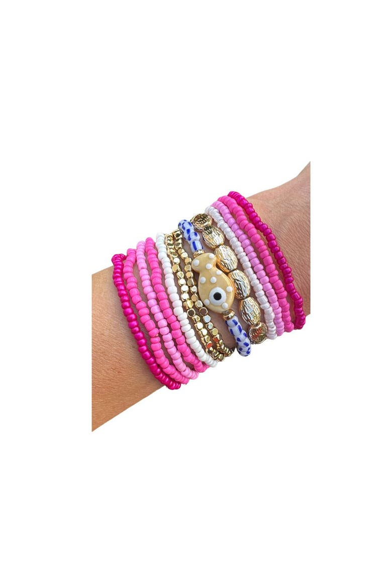 Poolside Pink Bracelet Bundle, Main, color, Pink