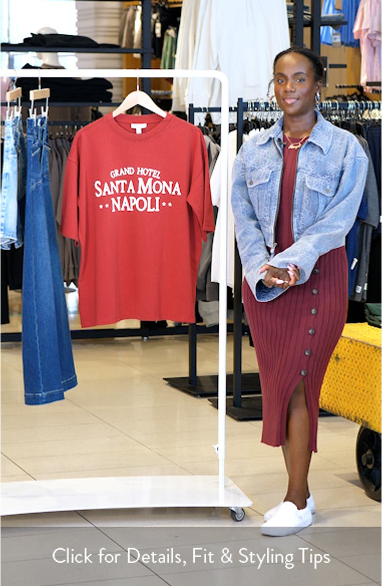 Santa Mona Napoli Oversize Graphic T-Shirt, sales video thumbnail