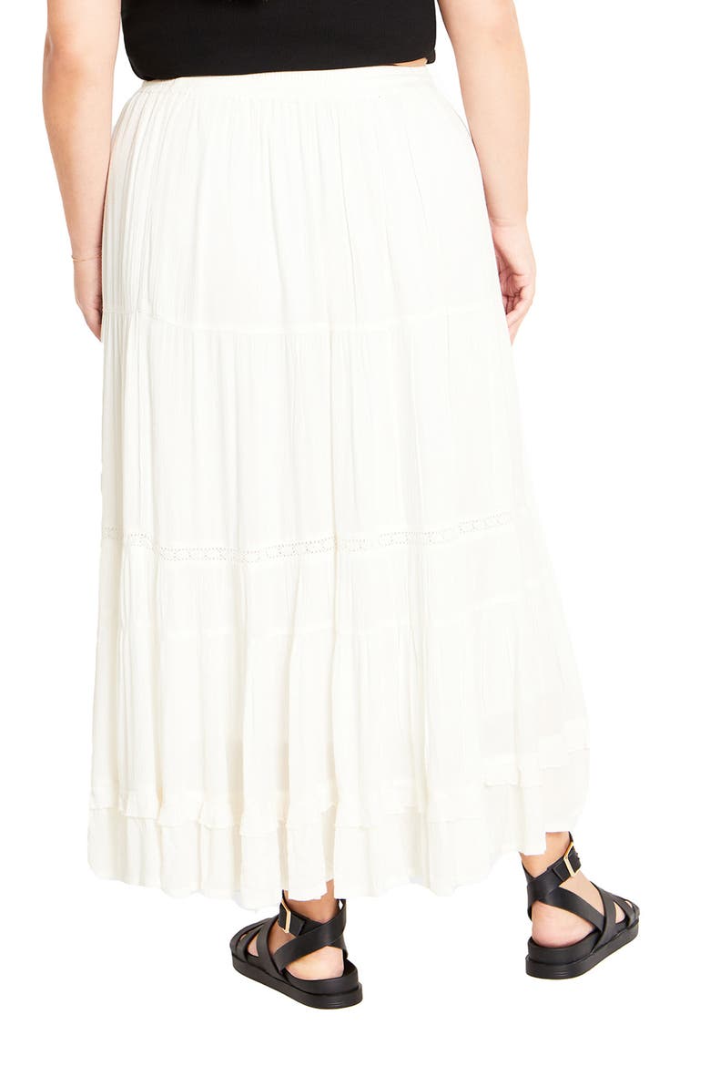 Aurora Tiered Maxi Skirt, Alternate, color, IVORY