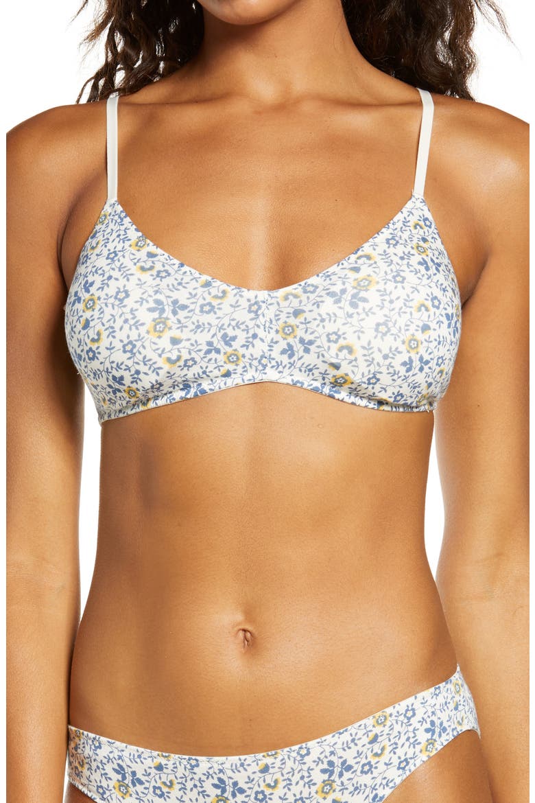 Cotton & Modal Bralette with Removable Pads, Main, color, FOLKVINE