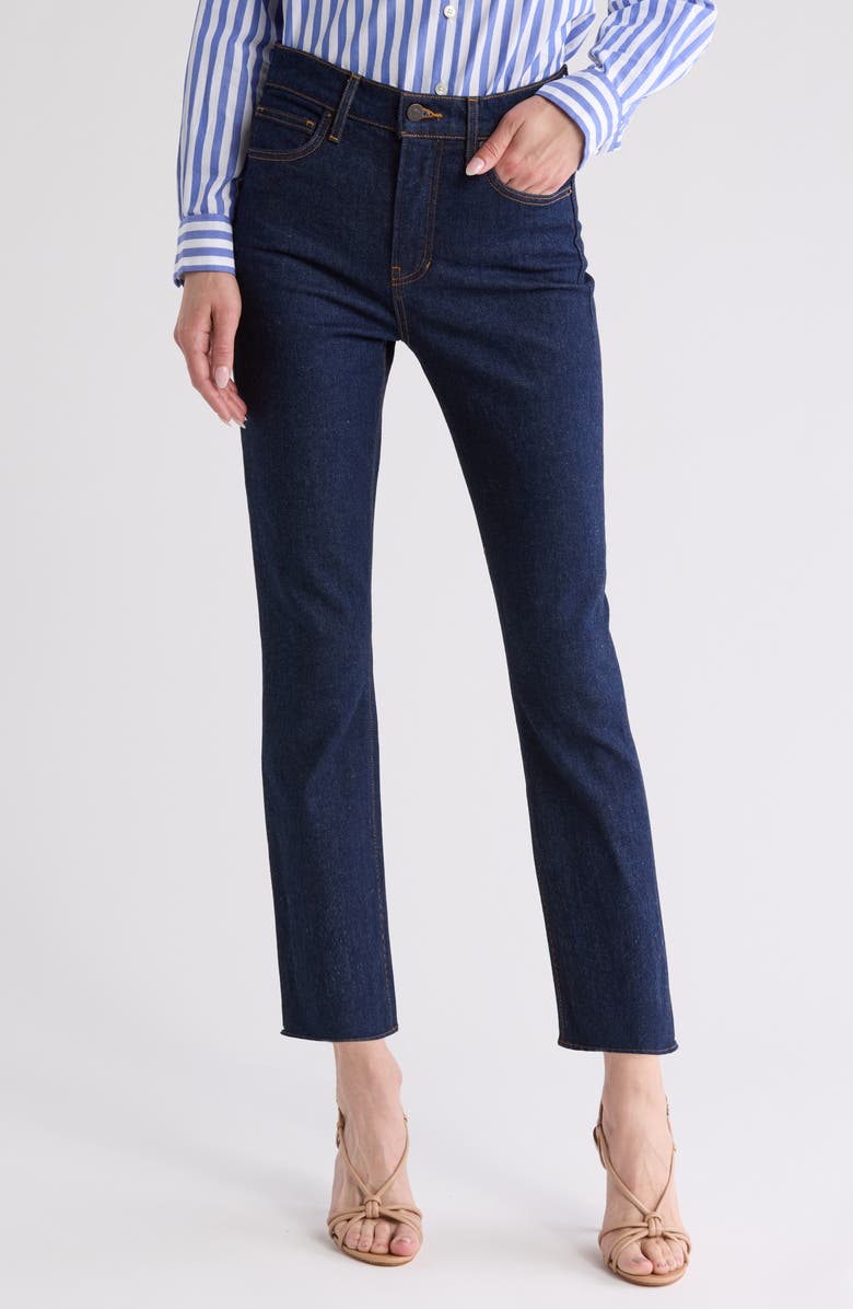 Veronica Beard Carly Crop Kick Flare Jeans, Main, color, Indigo Rinse