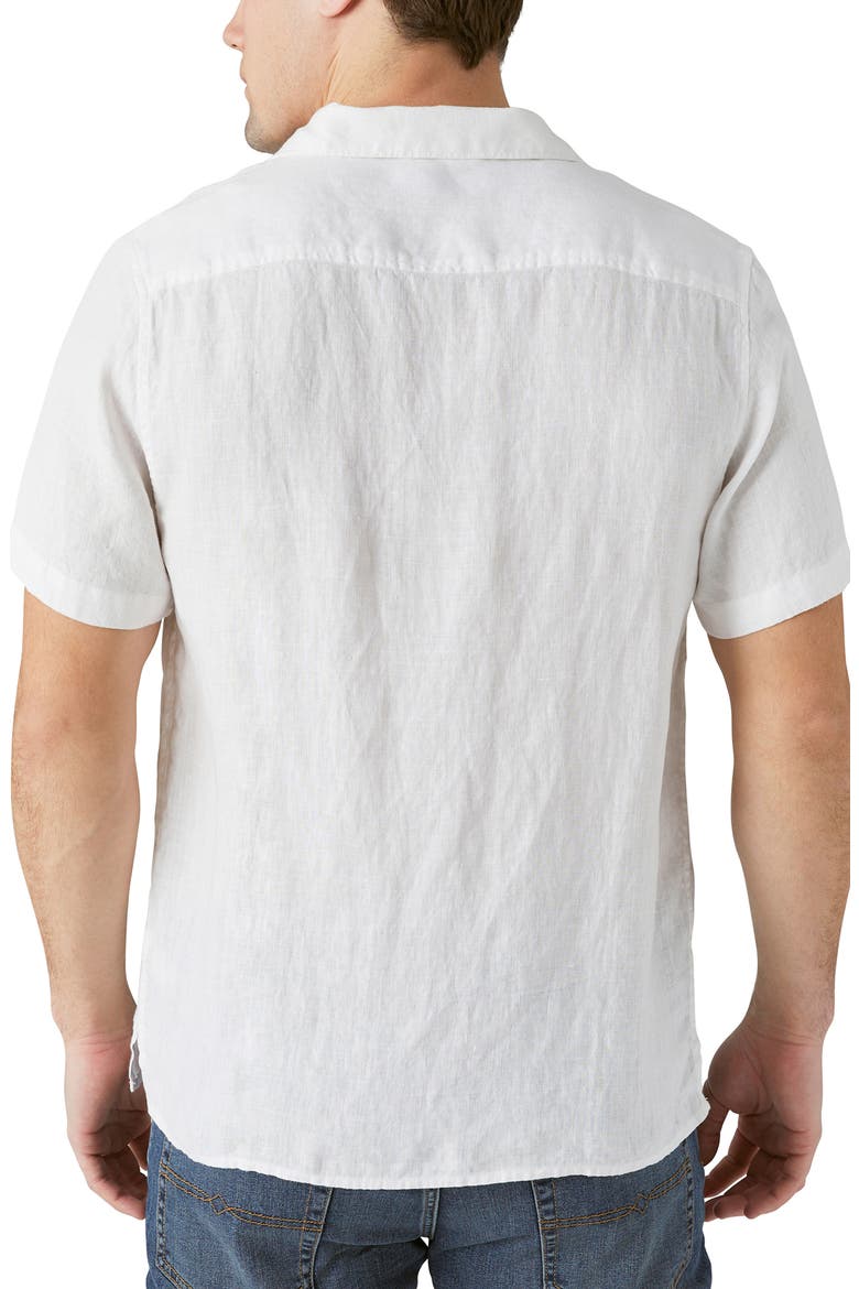 Short Sleeve Button-Up Shirt, Alternate, color, BRIGHT WHITE