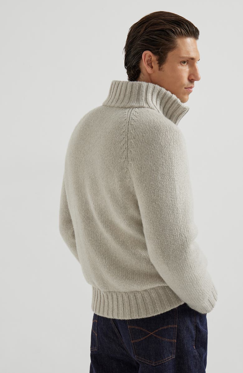 Brunello Cucinelli Knit jacket with padding, Alternate, color, Salt