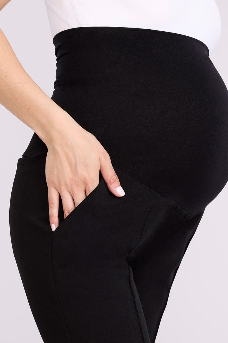 Mia Secret Fit Over the Belly Slim Straight Leg Pant, Alternate, color, Black