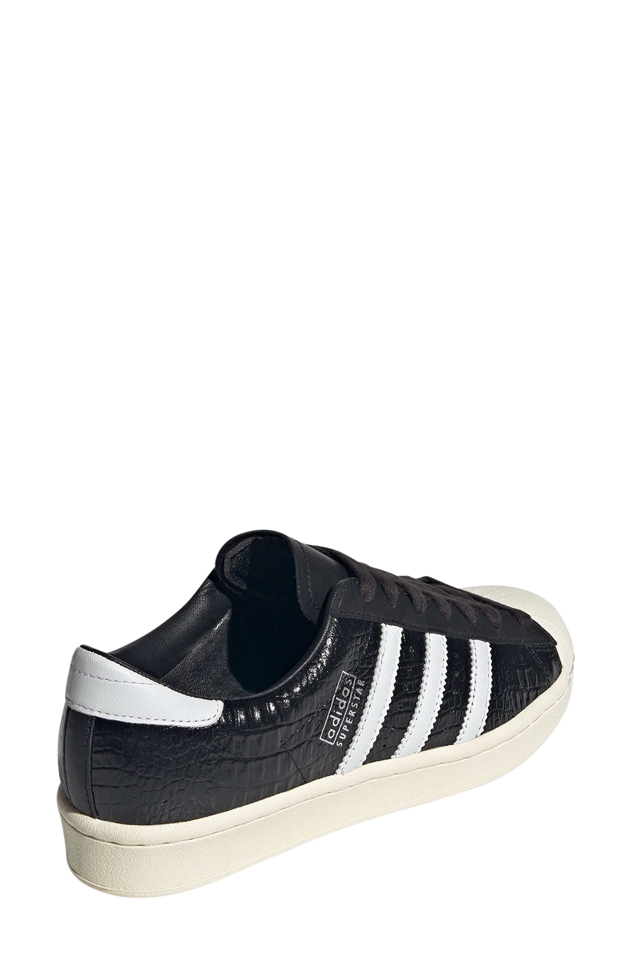 adidas Superstar Embossed Sneaker, Alternate, color, Black/ White/ Cream White