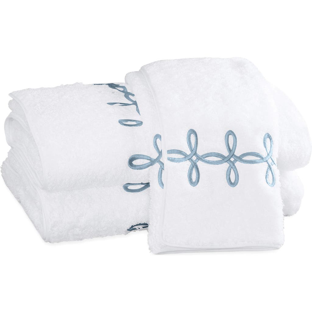Matouk Gordian Knot Hand Towel In Hazy Blue