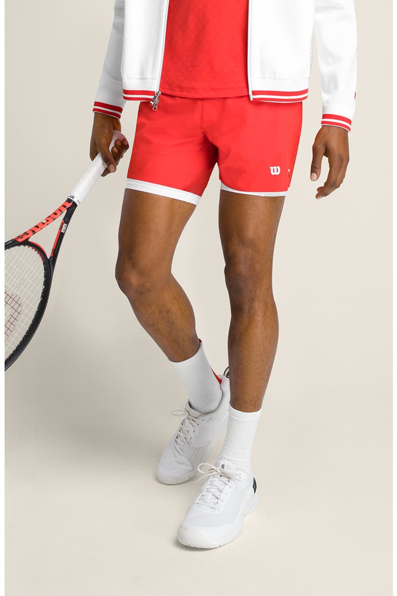 Tournament 5-Inch Unlined Shorts, Main, color, INFRARED