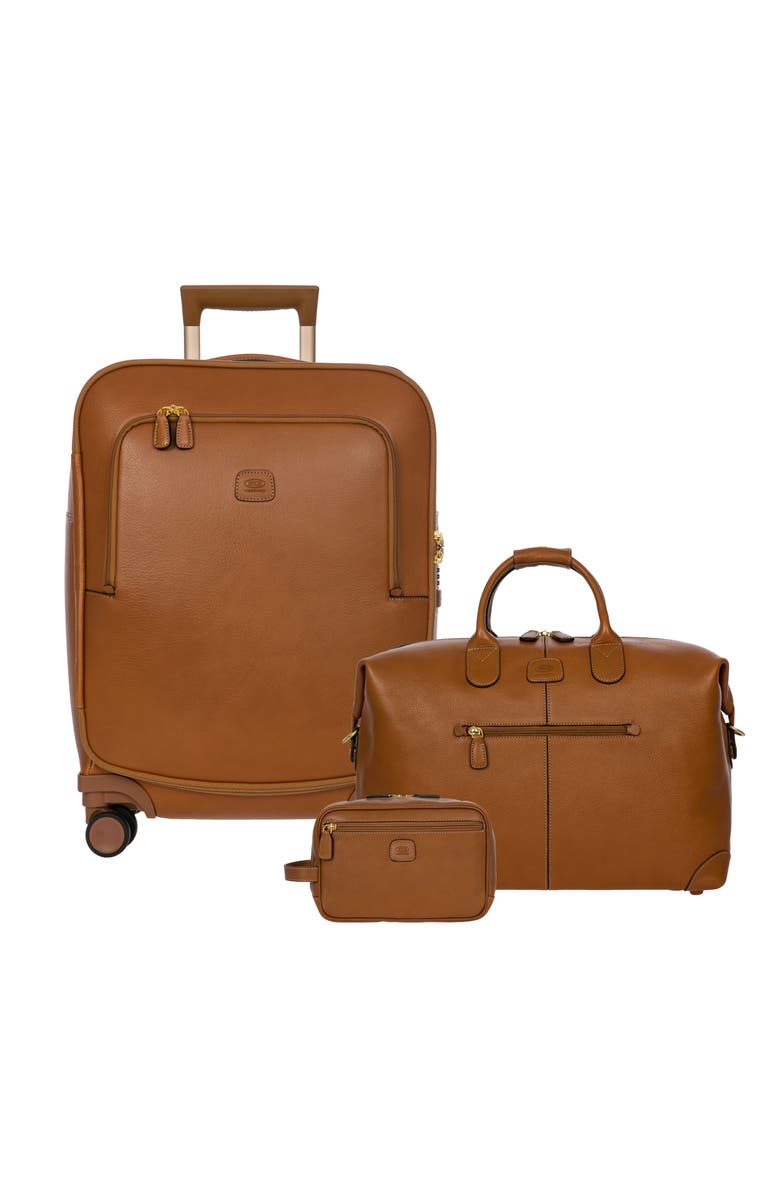 Bric's Life Pelle Tri-fold Traveler, Alternate, color, Cognac